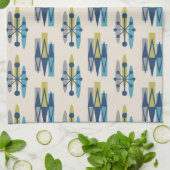 Midden-eeuwse moderne atoomtijdperk theedoek (Gevouwen)