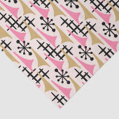 Midden-eeuwse moderne atoomtijdperk tissuepapier (Detail)