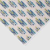 Midden-eeuwse moderne atoomtijdperk tissuepapier (Detail)