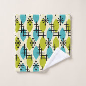 Midden-eeuwse moderne atoomvalpatronen bad handdoek (Wasdoekje)