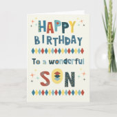 Midden-eeuwse moderne atoomzoon  Verjaardag Kaart (Voorkant)