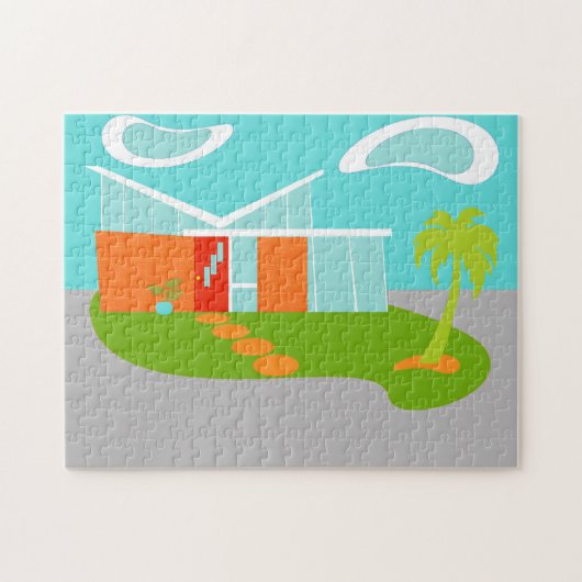 Midden-eeuwse moderne Cartoon Legpuzzel (Horizontaal)