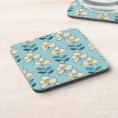 Midden-eeuwse moderne Floral Leaf Pattern Bier Onderzetter (Linkerzijde)