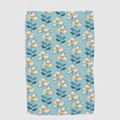 Midden-eeuwse moderne Floral Leaf Pattern Golfhanddoek (Voorkant)