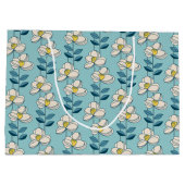 Midden-eeuwse moderne Floral Leaf Pattern Groot Cadeauzakje (Achterkant)