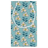 Midden-eeuwse moderne Floral Leaf Pattern Klein Cadeauzakje (Achterkant)