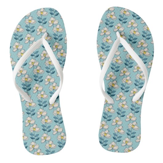 Midden-eeuwse moderne Floral Leaf Pattern Teenslippers (Voetbed)