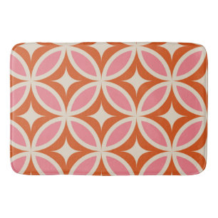 Midden-eeuwse moderne geometrische patroon roze or badmat