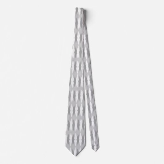 Midden-eeuwse moderne grijze Argyle Necktie Stropdas (Voorkant)