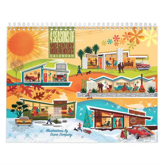 Midden-eeuwse moderne huizen kalender (Hoes)
