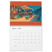Midden-eeuwse moderne huizen kalender (Feb 2027)