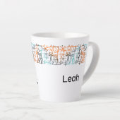 Midden-eeuwse moderne katten gepersonaliseerde lat latte mok (Rechterhoek)