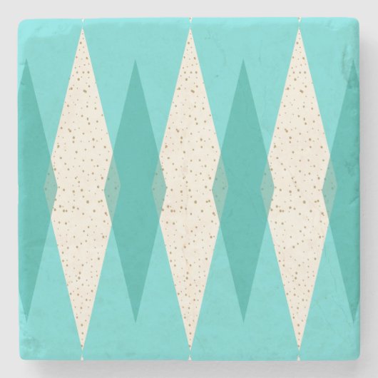 Midden-eeuwse moderne Onderzetter van Argyle Marbl (Voorkant)