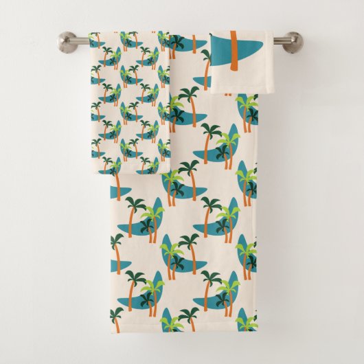 Midden-eeuwse moderne palm-oasis bad handdoek (Insitu)