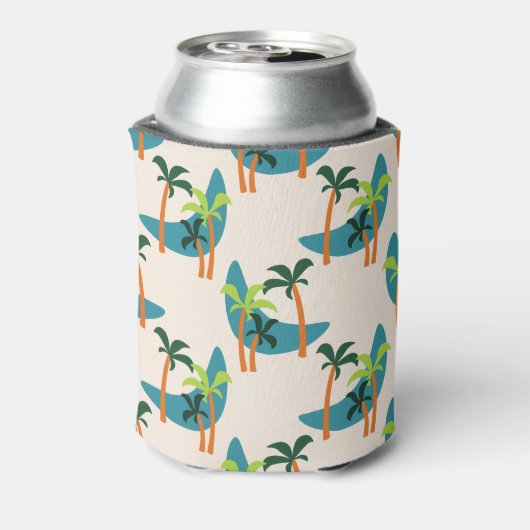 Midden-eeuwse moderne palm-oasis blikjeskoeler (Blikje Achterkant)