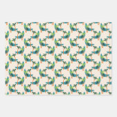 Midden-eeuwse moderne palm-oasis inpakpapier vel (Voorkant)