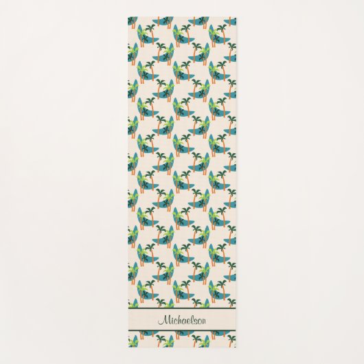 Midden-eeuwse moderne palm-oasis yogamat (Voorkant)