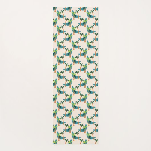 Midden-eeuwse moderne palm-oasis yogamat (Achterkant)