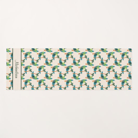 Midden-eeuwse moderne palm-oasis yogamat (Voorkant (horizontaal))