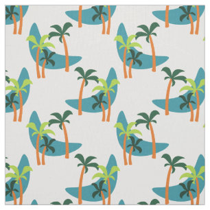 Midden-eeuwse moderne palm-oasispatroon stof