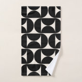 Midden-eeuwse moderne  patronen zwart en wit bad handdoek (Handdoek)