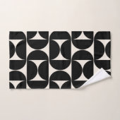 Midden-eeuwse moderne  patronen zwart en wit bad handdoek (Handdoek)