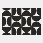 Midden-eeuwse moderne  patronen zwart en wit inpakpapier vel (Voorkant)