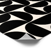 Midden-eeuwse moderne  patronen zwart en wit poster (Hoek)