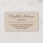 Midden-eeuwse moderne Retro  70s kleuren Visitekaartje (Voorkant)