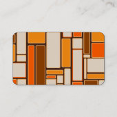 Midden-eeuwse moderne Retro  70s kleuren Visitekaartje (Achterkant)