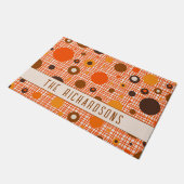 Midden-eeuwse moderne retro atomaire Stippen geper Deurmat (Schuin)