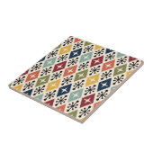 Midden-eeuwse moderne Retro Starburst Patroon Tegeltje (Zijkant)