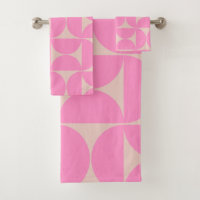 Midden-eeuwse moderne, roze preppy patroon