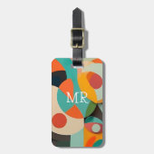 Midden-eeuwse moderne schilderkunst, diverse kleur bagagelabel (Voorkant verticaal)