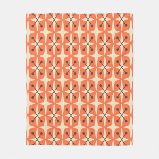 Midden-eeuwse moderne Starburst Patroon Fleece Deken (Voorkant)