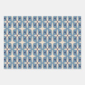 Midden-eeuwse moderne Starburst Patroon Inpakpapier Vel (Voorkant)