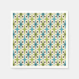 Midden-eeuwse moderne Starburst Patroon Servet