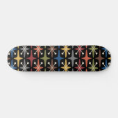 Midden-eeuwse moderne Starburst Patroon Skateboard (Horizontaal)