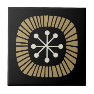 Midden-eeuwse moderne Starburst Patroon Tegeltje