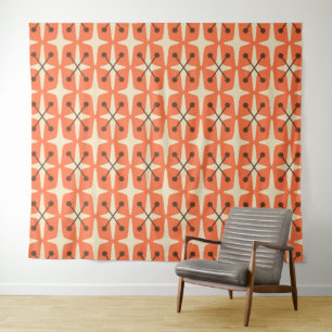 Midden-eeuwse moderne Starburst Patroon Wandkleed