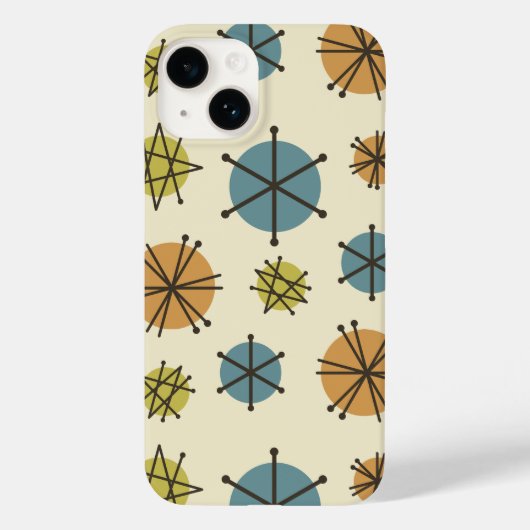 Midden-eeuwse moderne Starbursts veelkleurige Case-Mate iPhone Case (Achterkant)