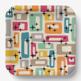 Midden-eeuwse moderne stijl papieren bordje