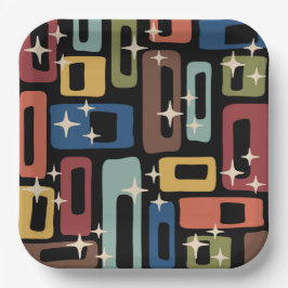 Midden-eeuwse moderne stijl papieren bordje