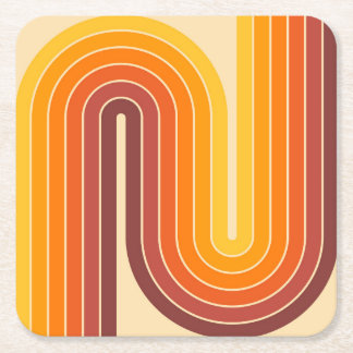 Midden-eeuwse moderne stijl vierkante kartonnen onderzetter