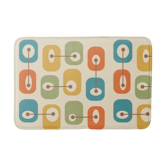 Midden-eeuwse moderne vierkante kubussen badmat (Voorkant)