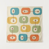 Midden-eeuwse moderne vierkante kubussen wandkleed (Voorkant (horizontaal))