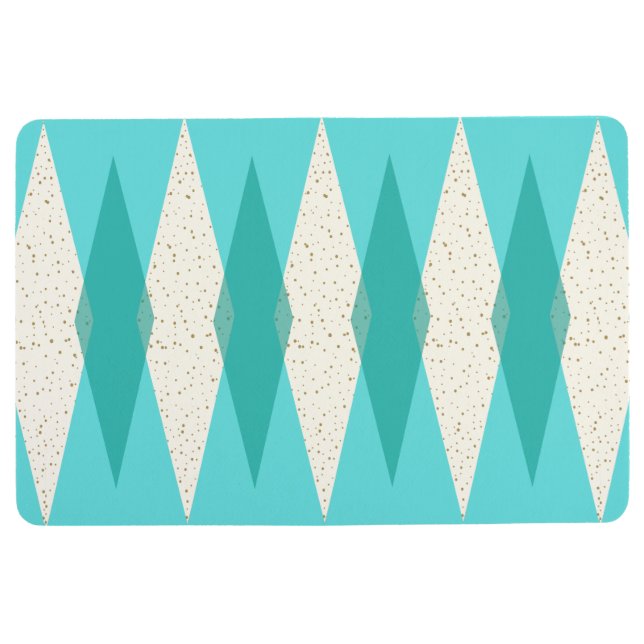 Midden-eeuwse moderne Vloermat van Argyle (Voorkant)