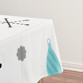 Midden-eeuwse moderne winter groen tafelkleed (Voorbeeld)