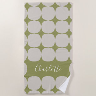 Midden-eeuwse modus in Olive Green Strandlaken