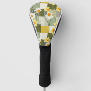 Midden-eeuwse narcis bloempatroon golfheadcover